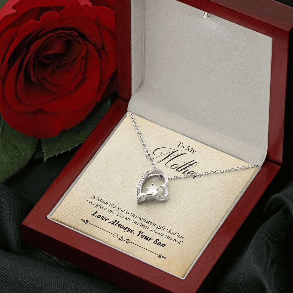 Son to Mother, The Sweetest Gift - Forever Love Necklace