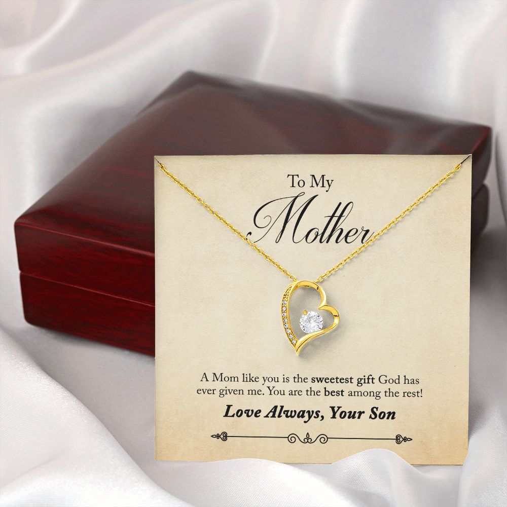Son to Mother, The Sweetest Gift - Forever Love Necklace