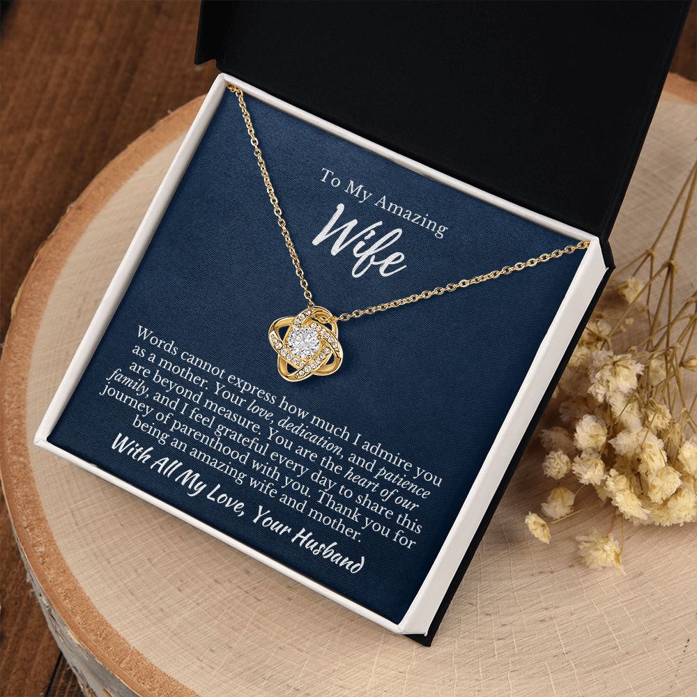 Husband to Wife_Heart of Our Family_Love Knot Necklace