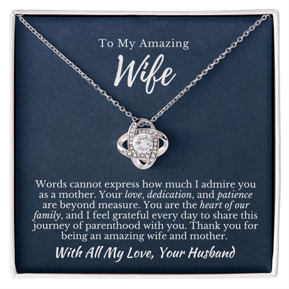 Husband to Wife_Heart of Our Family_Love Knot Necklace