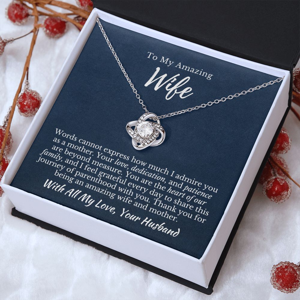 Husband to Wife_Heart of Our Family_Love Knot Necklace