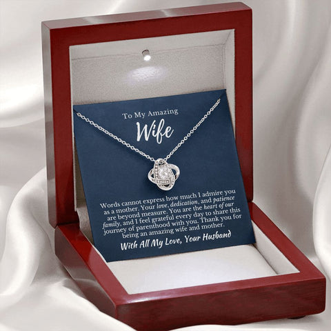 Husband to Wife_Heart of Our Family_Love Knot Necklace