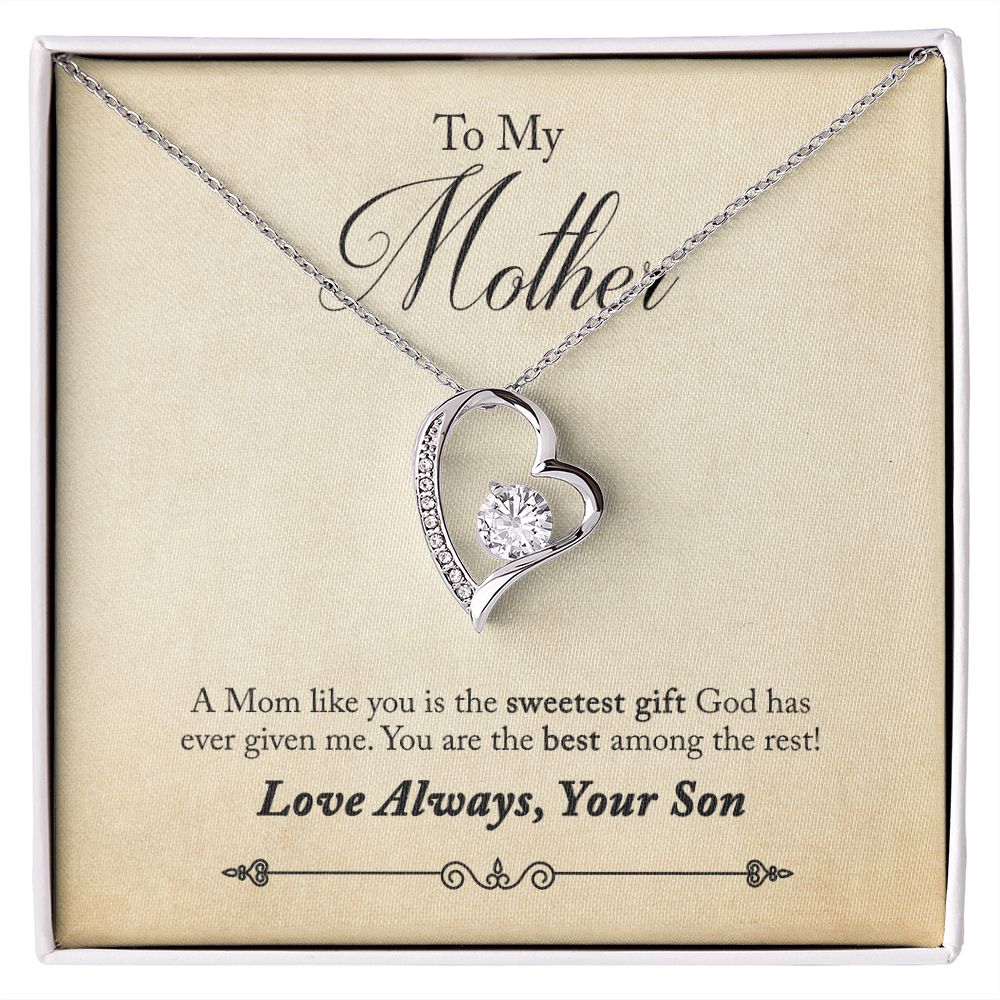 Son to Mother, The Sweetest Gift - Forever Love Necklace