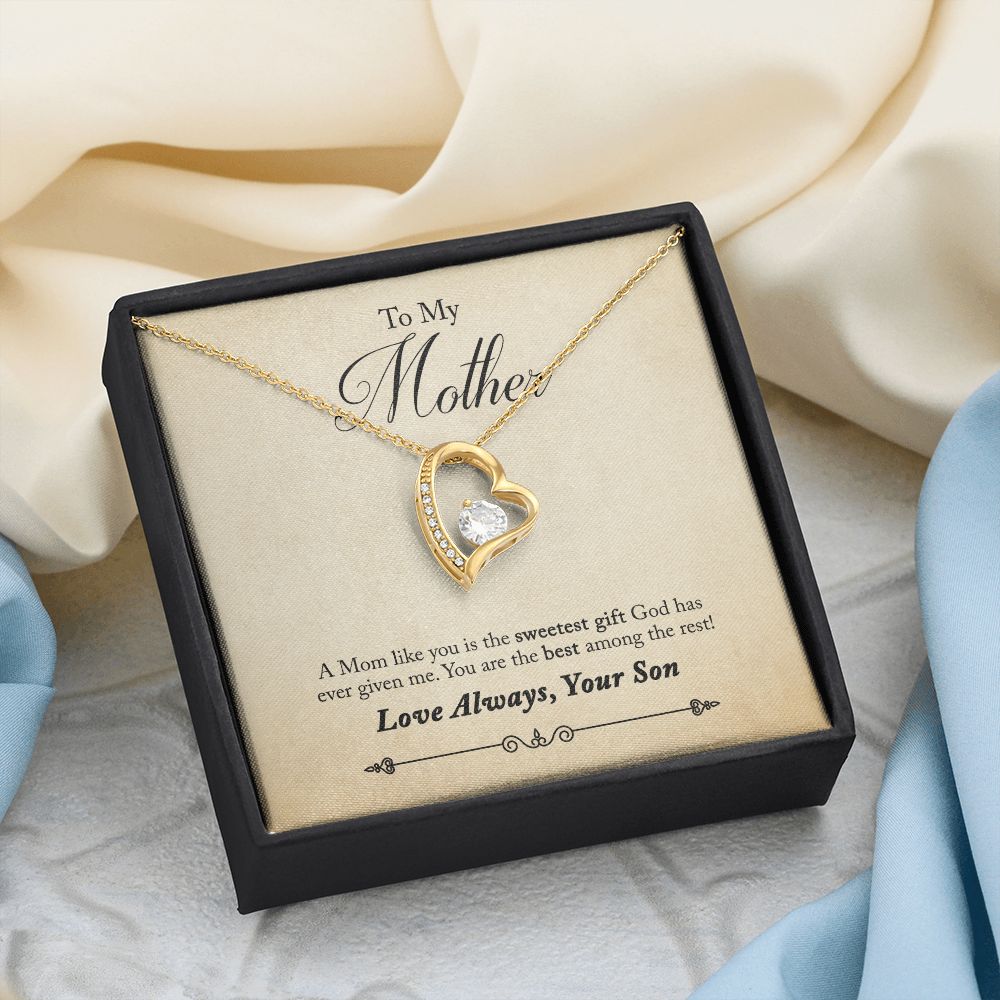 Son to Mother, The Sweetest Gift - Forever Love Necklace