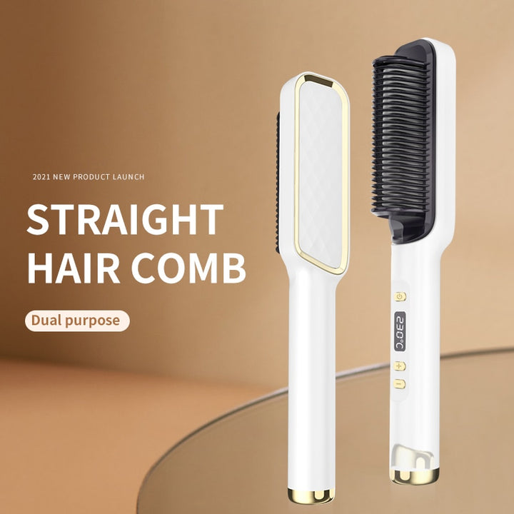 Electric Heat Comb Straightener & Curler