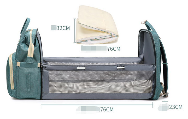 2-in-1 Diaper Bag and Travel Crib