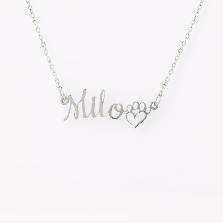 Pet Mom Necklace with Custom Name