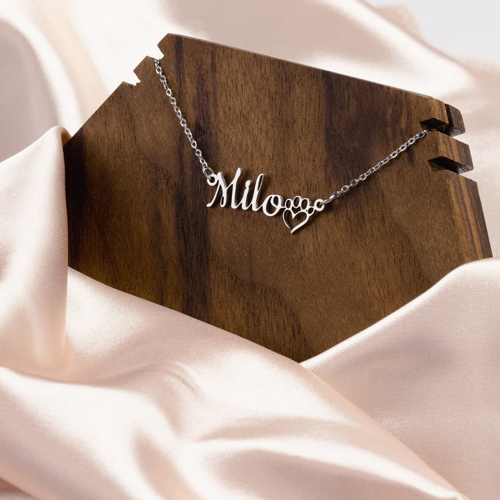 Pet Mom Necklace with Custom Name