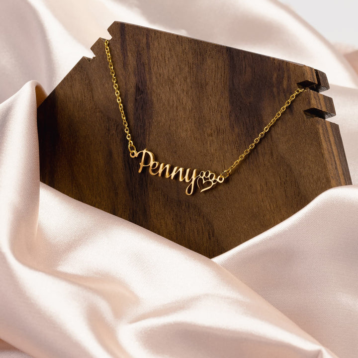 Pet Mom Necklace with Custom Name