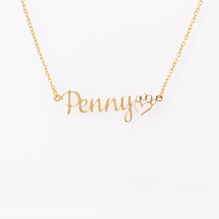 Pet Mom Necklace with Custom Name