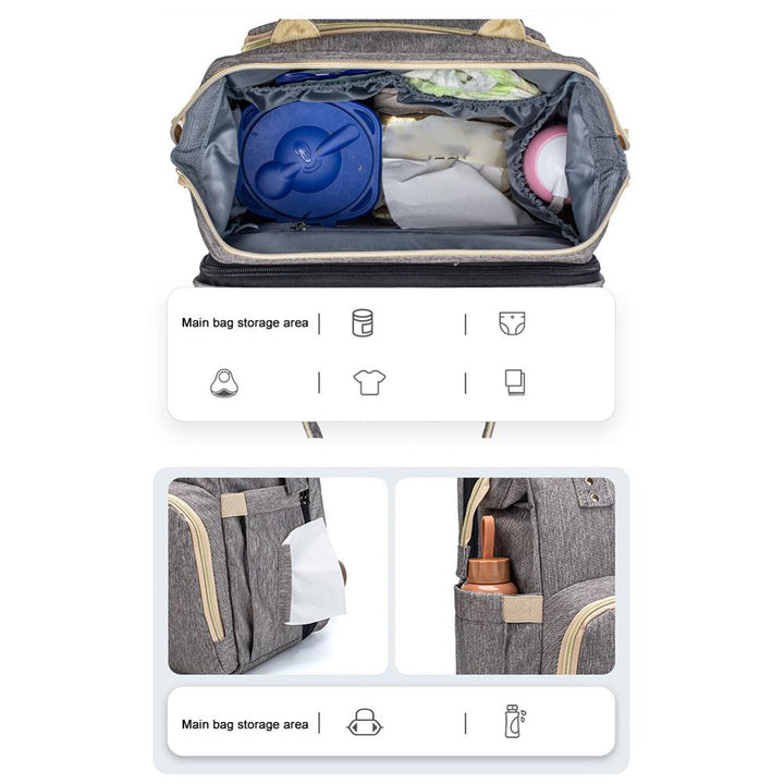 2-in-1 Diaper Bag and Travel Crib