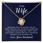 To My Wife, I Can't Live Without You - Love Knot Necklace