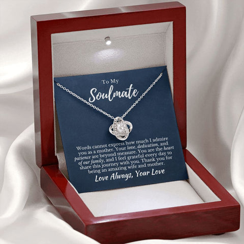 To My Soulmate_Heart of Our Family_Love Knot Necklace