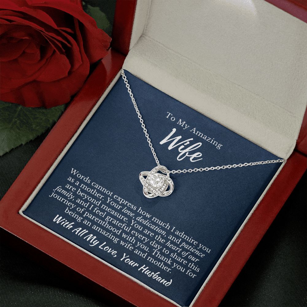 Husband to Wife_Heart of Our Family_Love Knot Necklace