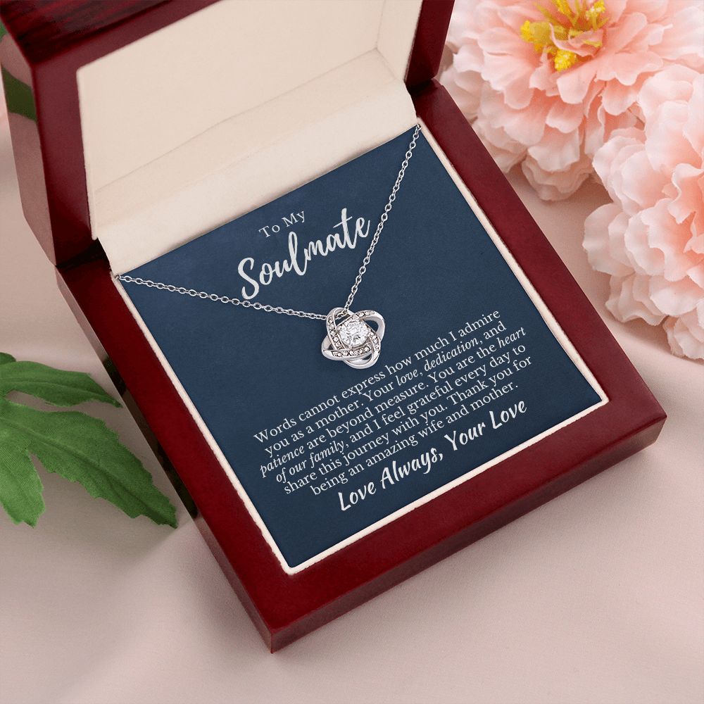 To My Soulmate_Heart of Our Family_Love Knot Necklace