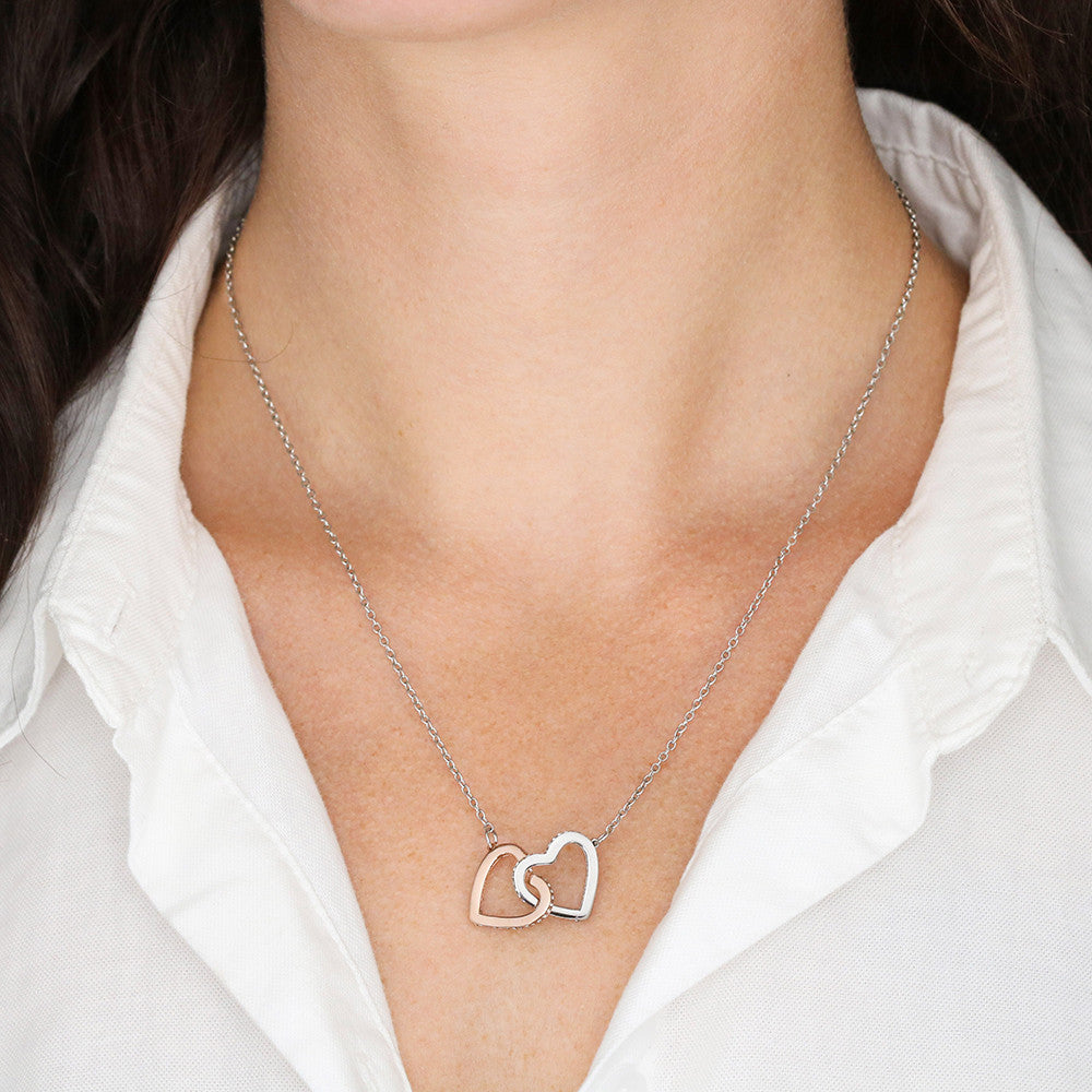 Son to Mother, The Sweetest Gift - Interlocking Hearts Necklace