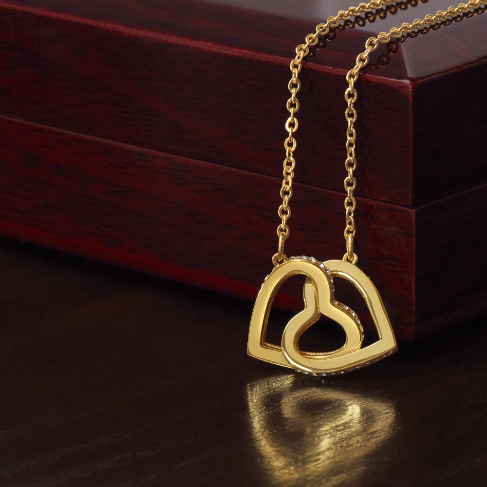Son to Mother, The Sweetest Gift - Interlocking Hearts Necklace