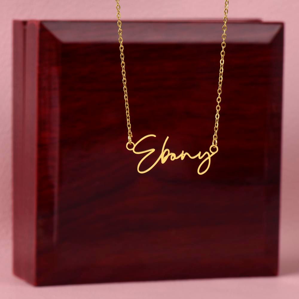 To My Love, When I Am With You - Signature Name Necklace