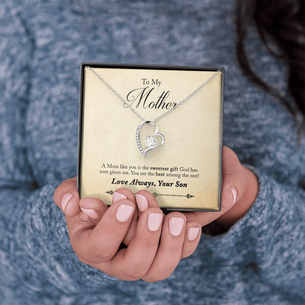 Son to Mother, The Sweetest Gift - Forever Love Necklace