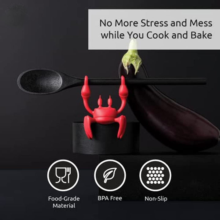 Kitchen Crab Silicone Spoon Holder